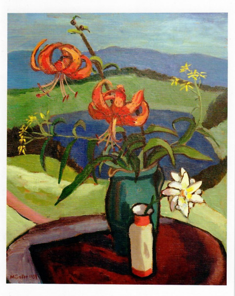 Gabriele Münter, Tigerlilie in Landschaft, 1939