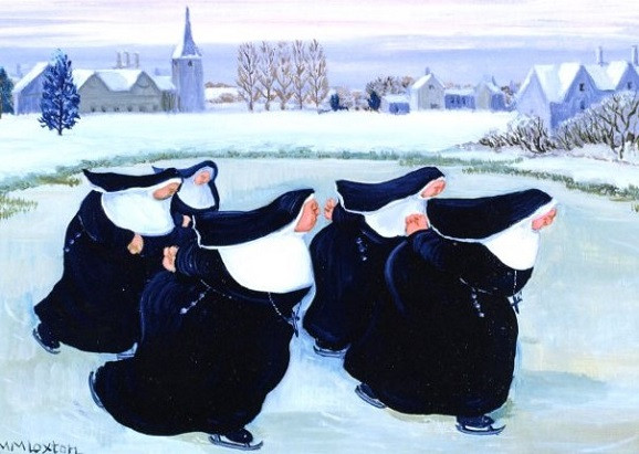 Margaret Loxton, Winter am Kloster, fd-9363