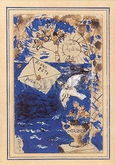 Pablo Picasso, Grusskarte an Apollinaire (1905)