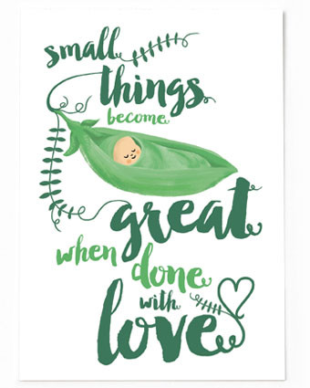 small things become great when done with love