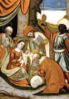 Griechisch-adriatische Ikone, Anbetung der drei Weisen Griechisch-adriatische Ikone, Anbetung der drei Weisen