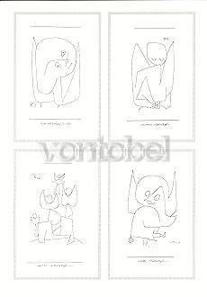 Paul Klee, Engel voller Hoffnung, Vergesslicher Engel, Der Fels der Engel, Schellen-Engel (1939)