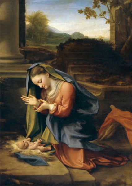 Correggio, Maria das Kind anbetend