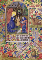 Buchmalerei, Französisches Stundenbuch um 1490, Pergament Buchmalerei, Französisches Stundenbuch um 1490, Pergament