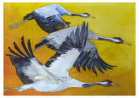 Kraniche-Vögel des Glücks Kraniche-Vögel des Glücks