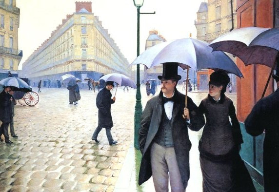Gustave Caillebotte, Straße in Paris an einem regnerischen Tag