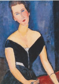 Amedeo Modigliani, Jeanne Hebuterne, sitzend, 1917